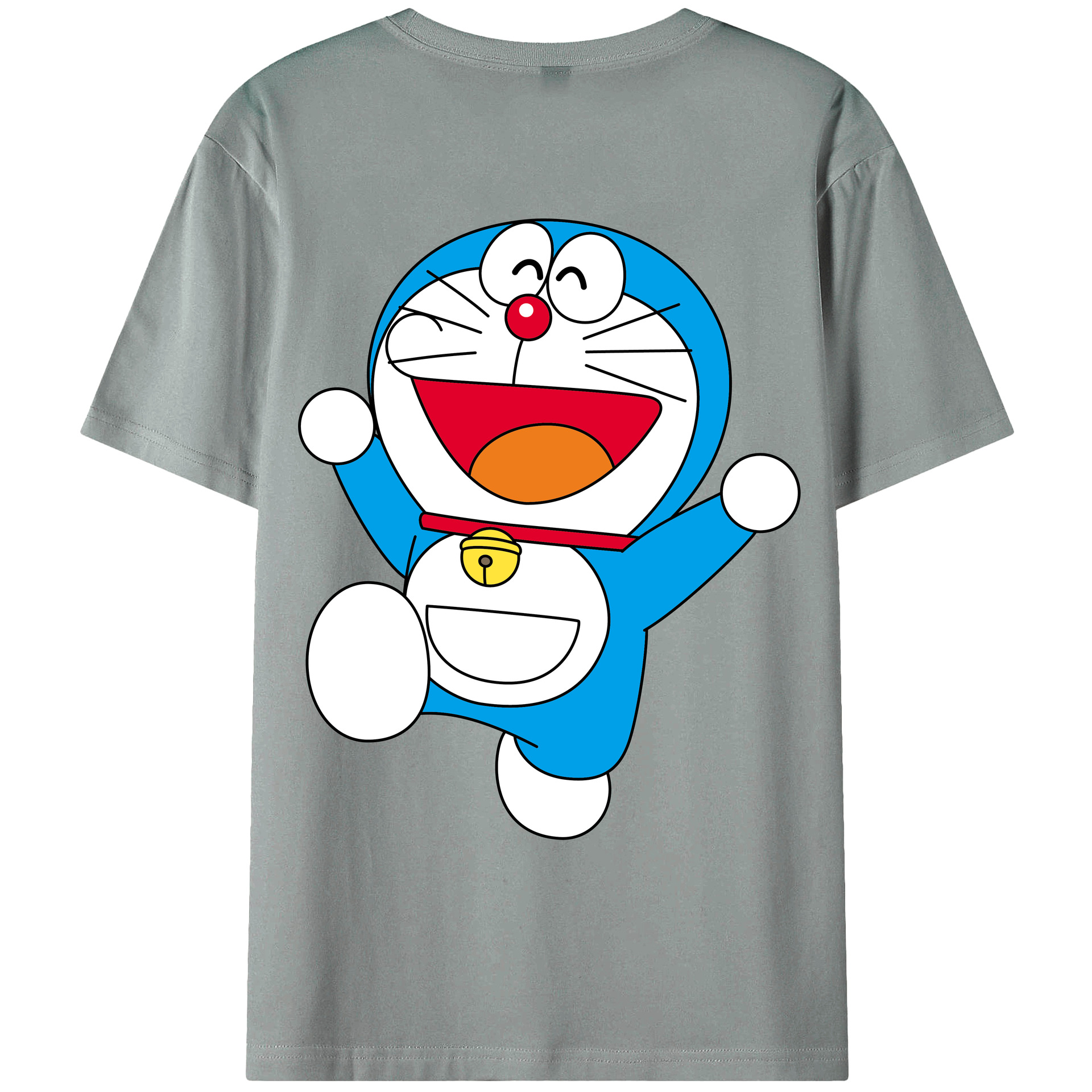 （画像用） ドラえもん Doraemon 綿100％ メンズ半袖Tシャツ（バックプリント） 通気性
